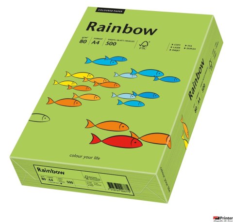 Papier xero kolorowy A3 80g 500 ark. RAINBOW R76 zielony 88042654