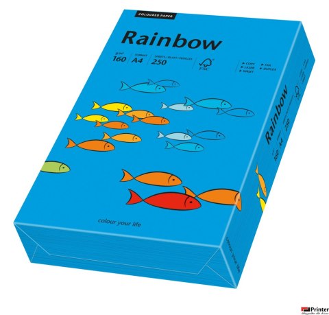 Papier xero kolorowy A4 160g 250 arK. RAINBOW R88 ciemnoniebieski 88042769/69 OPT