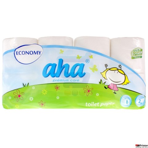 Papier toaletowy AHA SMART (8rolek) biały