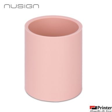 Pojemnik na długopisy, okrągły, Nusign ENS023, różowy ENS023-P Deli