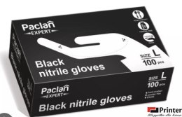 Rękawice nitrylowe czarne L 100szt. PACLAN