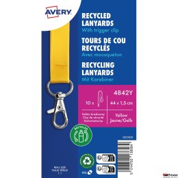 Smycze z recyklingowanego PET, 10 szt., 15 _ 440 mm, żółte, 4842Y