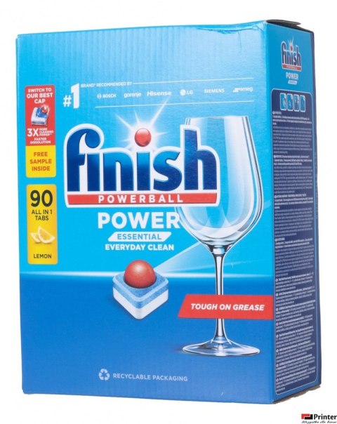 FINISH Tabletki do zmywarki Power Essential 90szt+2gratis lemon 16358