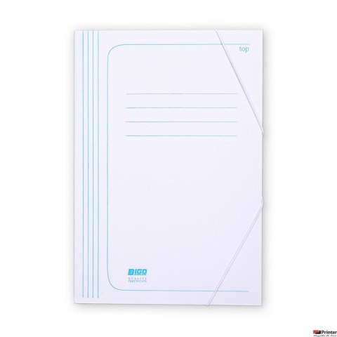 Teczka na gumkę biała A4 biały 320-350g [mm:] 320x220 Bigo (25 sztuk) (0006) 16377