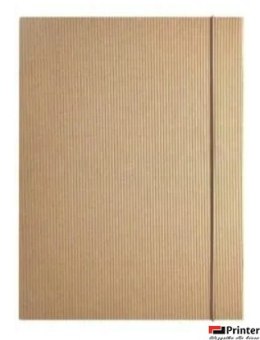 Teczka szkolna z gumką A4 EKO kraft KRESKA grzbiet 1cm