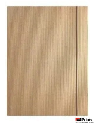 Teczka szkolna z gumką A4 EKO kraft KRESKA grzbiet 1cm