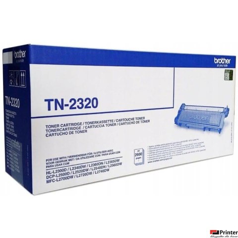 Toner BROTHER (TN-2320) czarny 2600str L2500/L2520/L2540/2300/2340