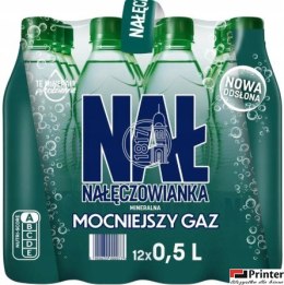 Woda NAŁĘCZOWIANKA mocniejszy gaz 0.5L butelka PET zgrzewka 12 szt. KAUCJA