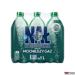 Woda NAŁĘCZOWIANKA mocniejszy gaz 1.0L butelka PET zgrzewka 6 szt. KAUCJA