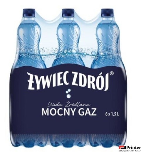 Woda ŻYWIEC ZDRÓJ 1.5l mocno gazowana zgrzewka 6 szt. KAUCJA