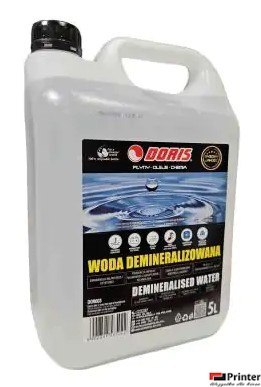 Woda destylowana, zdemineralizowana 5l kanister DORIS