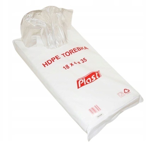 Woreczki foliowe HDPE 18x4x35