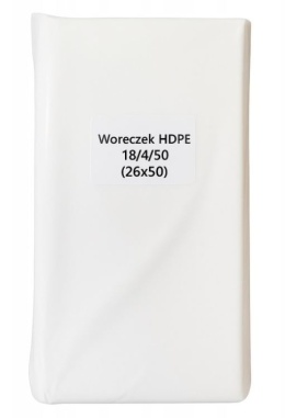 Woreczki foliowe HDPE 18x4x50