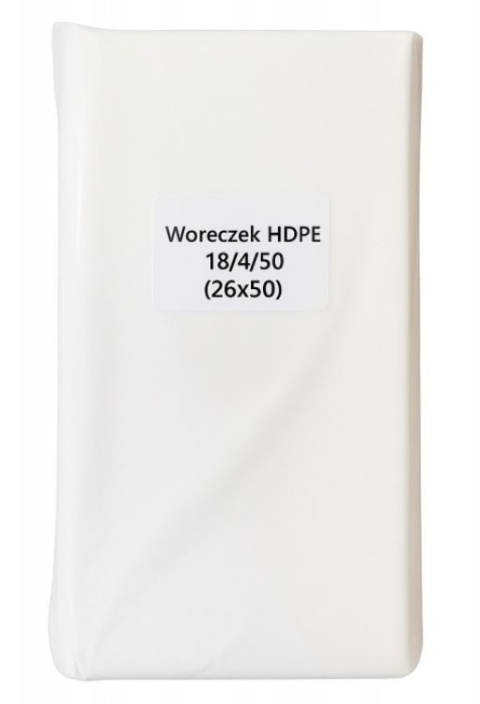 Woreczki foliowe HDPE 18x4x50