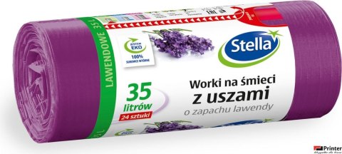 STELLA Worki 35l na śmieci z uszami, zapach lawendy (24 szt.) 023561