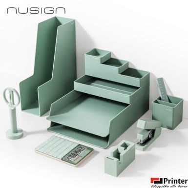 Zestaw Organizacyjny Nusign ENS003, 13 elementów, zielony ENS003-GR Deli