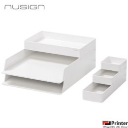 Zestaw organizacyjny Nusign ENS001, 6 elementów, biały ENS001-WH Deli