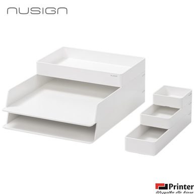 Zestaw organizacyjny Nusign ENS001, 6 elementów, biały ENS001-WH Deli