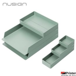 Zestaw organizacyjny Nusign ENS001, 6 elementów, zielony ENS001-GR Deli