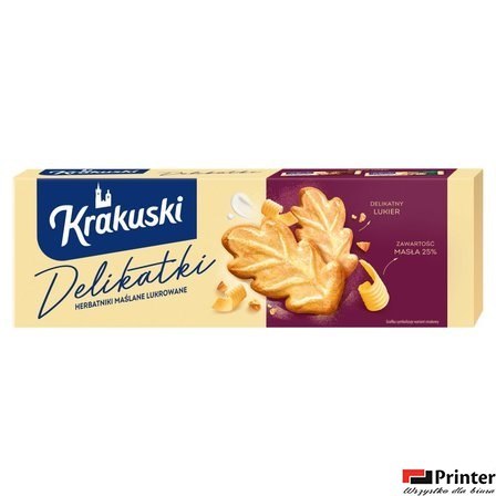 Ciastka BAHLSEN KRAKUSKI DELIKATKI herbatniki maślane lukrowane 125g