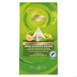 Herbata LIPTON Exclusive Selection zielona piramidki mandarynka i pomarańcza 25 kopert