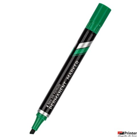 Marker permanentny ścięty 1,5_5 mm, zielony, EU10150, Deli.