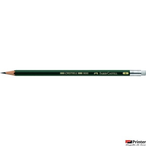 Ołówek CASTELL 9000/B Z GUMKĄ Faber-Castell 119201 FC