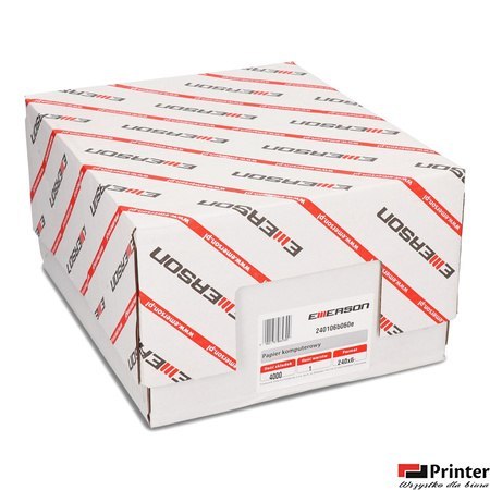 Papier komputerowy/składanka 240x6"x1, Z/O/P, 60g, 4000skł. 240106B060E EXTRA biel EMERSON.