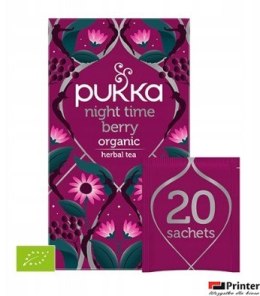 Herbata Ekologiczna ziołowa Pukka Night Time Berry BIO 20 saszetek