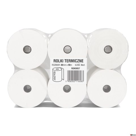 Rolki termiczne DOTTS 80mm x 90m (6szt) BPA FREE