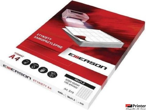 Etykiety A4 74mm*17mm (100) biała EMERSON