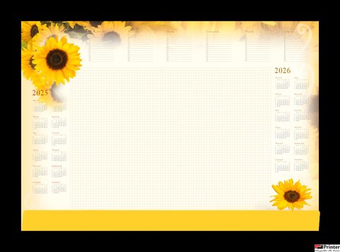 Terminarz - Planer A2 z listwą 2026 Słoneczniki Michalczyk i Prokop T-1-A2-5 kalendarz biuwar