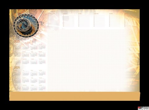 Terminarz - Planer A2 z listwą 2026 Zegar Michalczyk i Prokop T-1-A2-4 kalendarz biuwar