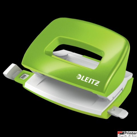 Dziurkacz Mini metalowy Leitz WOW, zielony, 10 lat gwarancji, 10 kartek 50601054