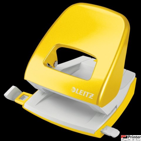 Dziurkacz duży metalowy Leitz, żółty, 10 lat gwarancji, 30 kartek 50081016