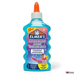 Elmers klej brokatowy, niebieski, zmywalny i przyjazny dzieciom, 177ml, 2077252
