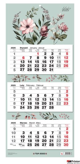 Kalendarz Trojdzielny Top 2000 Mix 2025 31x71 400193417