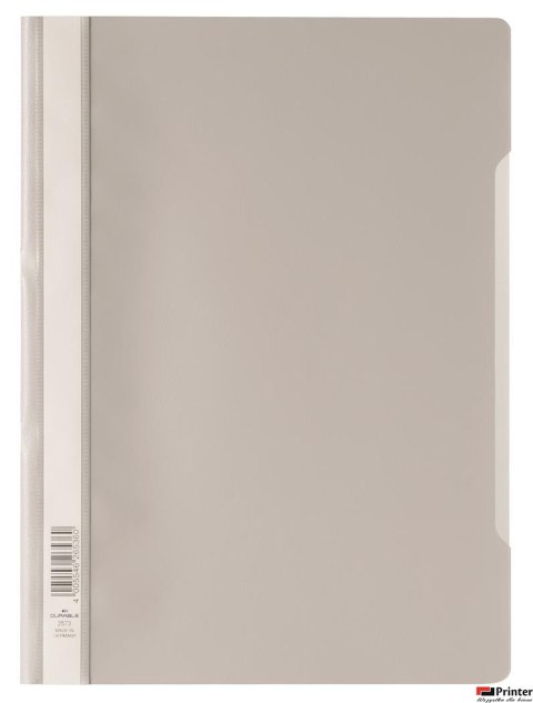 Skoroszyt A4 z przezroczystą okładką z PP szary 257310 DURABLE (50)