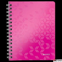 Kołonotatnik LEITZ WOW A5 80k PP kratka różowy 46410023