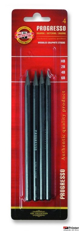 Ołówek PROGRESSO 8914 kom.4szt HB,2B,4B,6B