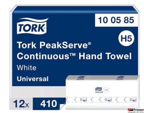 Ręcznik ZZ PeakServe składany H5 TORK, 1 warstwa, biały, (12rol.) celuloza, 4920 szt./kart ., 100585 Extra Premium