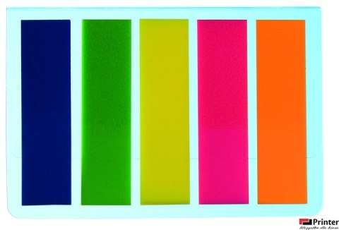 Zakładki indeksujące PET 45x12mm/5x25szt 009354 LEVIATAN