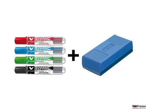 Komplet_markerów do tablic 4szt V-BOARD MASTER PILOT PIWBMA-VBM-S4 suchościeralny 4 kolory
