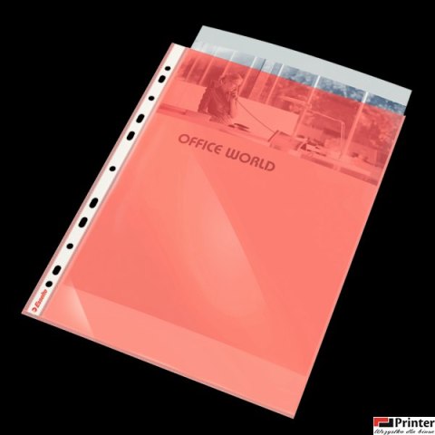 Koszulki_krystaliczne, kolorowe A4 Esselte, czerwony / 55 mic., 10 szt., 47203