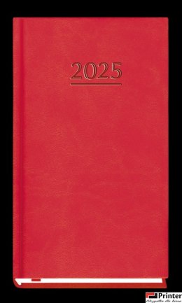 Terminarz Kieszonkowy 90x165mm 2026 - czerwony Michalczyk i Prokop T-231V-C kalendarz 1 tydzień na 2 stronach