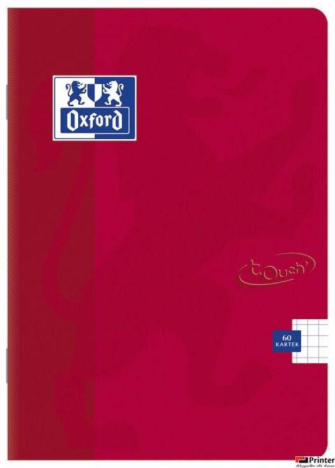 Zeszyt_A5 32k, kratka z marginesem, OXFORD, TOUCH 400074874