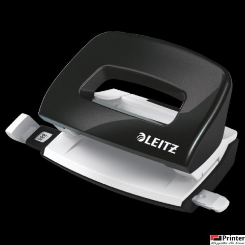 Dziurkacz Mini metalowy Leitz WOW, czarny, 10 lat gwarancji, 10 kartek 50601095