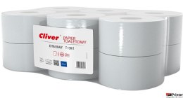 Papier toaletowy 130/1 (12 rolek) 130m 1warstwa extra biały makulatura JUMBO CLIVER 6057