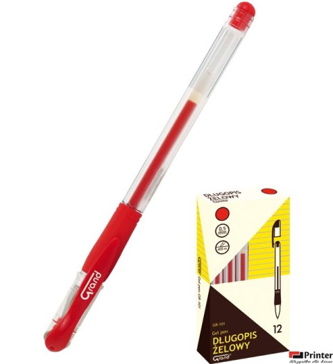 Pióro żelowe GR-101 czerwone GRAND 160-1026