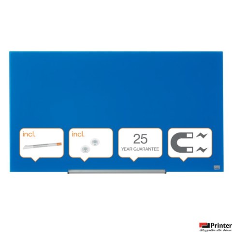 Szklana tablica Nobo Impression Pro 1000x560mm, niebieska